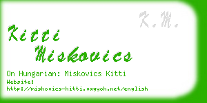 kitti miskovics business card